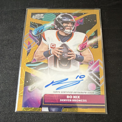 Topps Chrome 2025 Bo Nix Denver Broncos CCA-BN Auto Serial #11/50