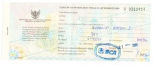 Tax to fly outside Indonesia.