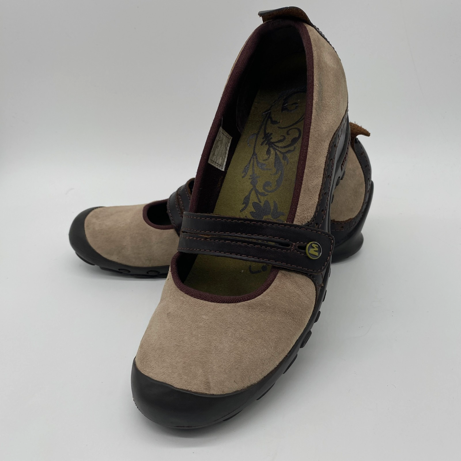 Merrell Plaza Bandeau Mary Jane scarpe casual donna 8 pelle marrone talpa 1151