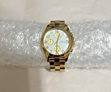 Marc Jacobs MBM3039 Gold White Steel Chronograph Watch 36mm 
