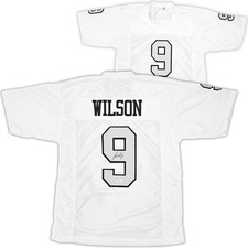 Las Vegas Raiders Tyree Wilson Auto Signed White Color Rush Jersey Beckett Wit