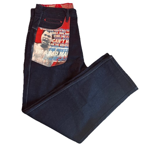 Platinum FUBU Vintage Muhammad Ali Jeans Herren 38x34 Baggy Urban Streetwear - Bild 1 von 20