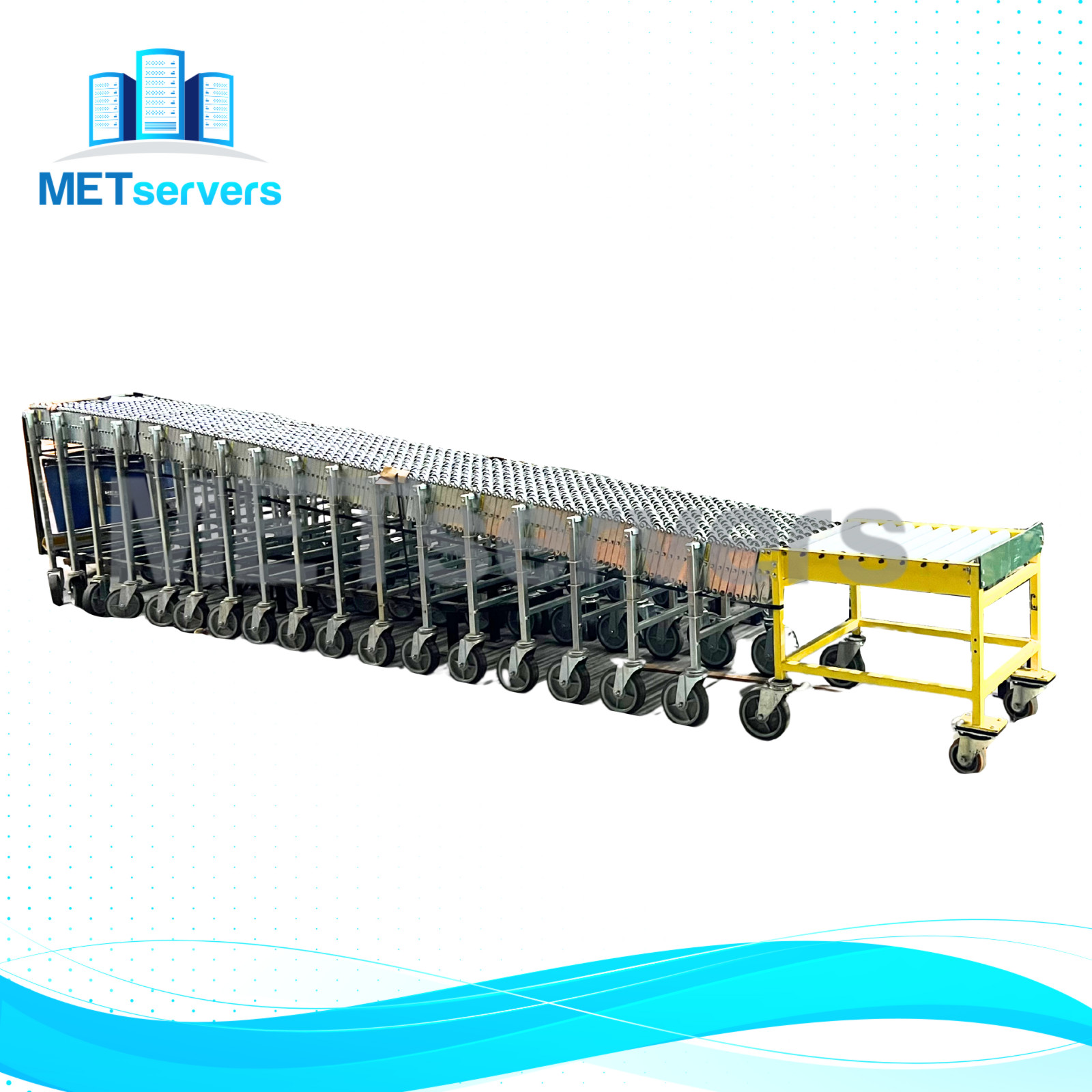 NestaFlex 376 Gravity Heavy Duty Skate Wheel Conveyor (Extended 61' Feet)
