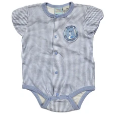 Care Bears Baby Blue Gingham Bodysuit Infant 18M Cotton Today's My Grumpy Day
