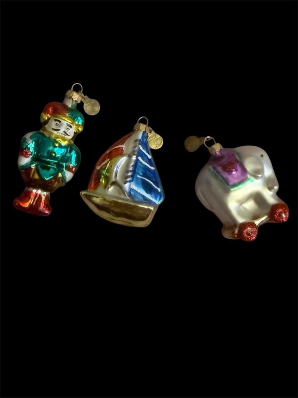 Mini Dept 59 Blown glass Ornaments 