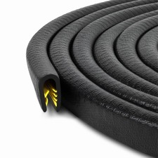 Edge Trim Black Large, Fits 1/4 Inch, Length 10 Feet 10 Feet,
