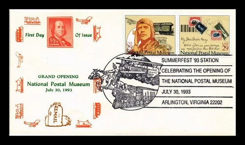 US COVER NATIONAL POSTAL MUSEUM OPENING FDC COMBO SUMMERFEST PICTORIAL CANCEL