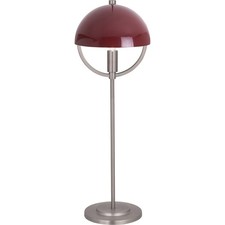 Robert Abbey Mavisten Edition Copernica 1Lt Table Lamp, Pewter/Oxblood - P600OX