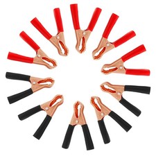 10Pcs 50A Insulated Alligator Clips Electrical Heavy Duty Alligator Clamps