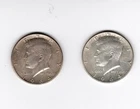 Qty 2  - 1964 D Kennedy Half Dollars circulated