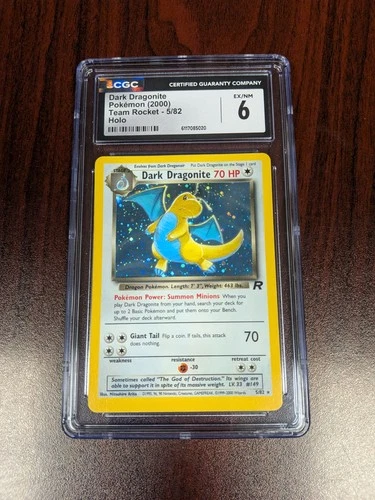 Dark Dragonite 5/82 Team Rocket Holo (CGC 6, EX/NM)