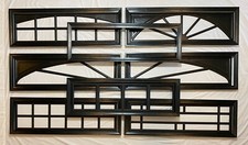 Black Garage Door Window Kit Long Panel Frame Insert Grill Option Amarr No Glass