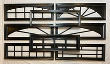 Black Garage Door Window Kit Long Panel Frame Insert Grill Option Amarr No Glass