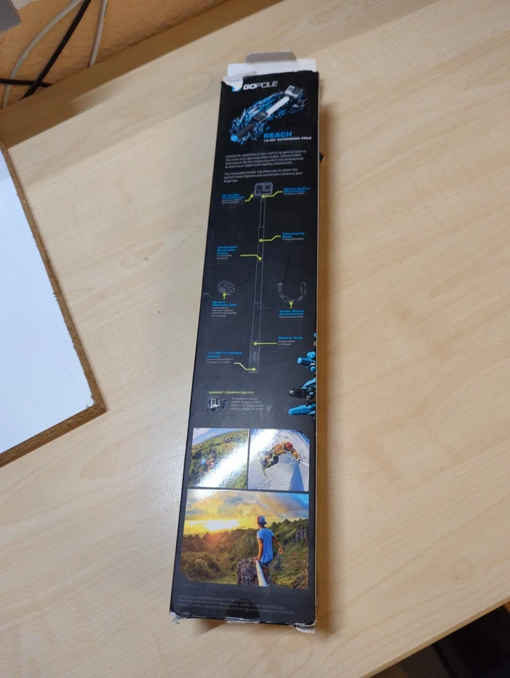 GoPole Reach 14-40" Teleskop-Verlängerungsstab für GoPro HERO Kameras WIe Neu ! - Image 2 of 4