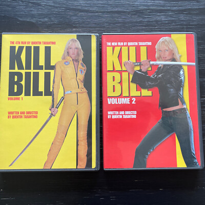 Kill Bill-Vol. 1 (DVD, 2003) & Vol. 2. Epic Action With A Famous