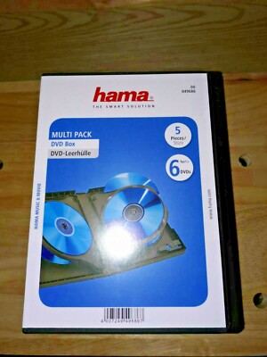 Hama DVD-Leerhülle 6er Box, 5er-Pack, schwarz 000496896