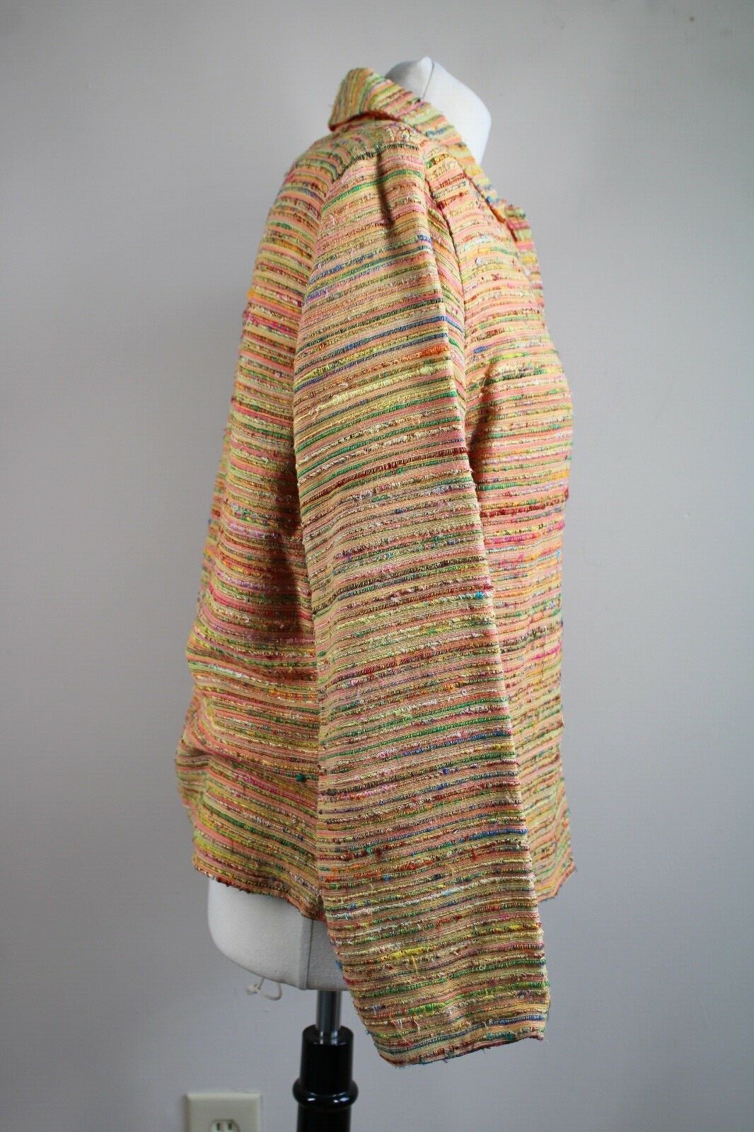 Coldwater Creek M Yellow Multi Woven Silk Cotton … - image 3