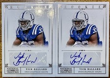 2012 Vick Ballard National Treasures Century Silver 2-Card Rookie Auto Lot /99!