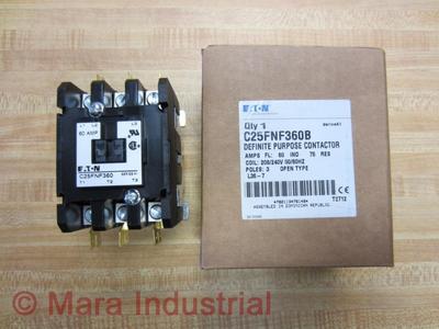 Eaton C25FNF360 Cutler Hammer Contactor 60A C25FNF360B