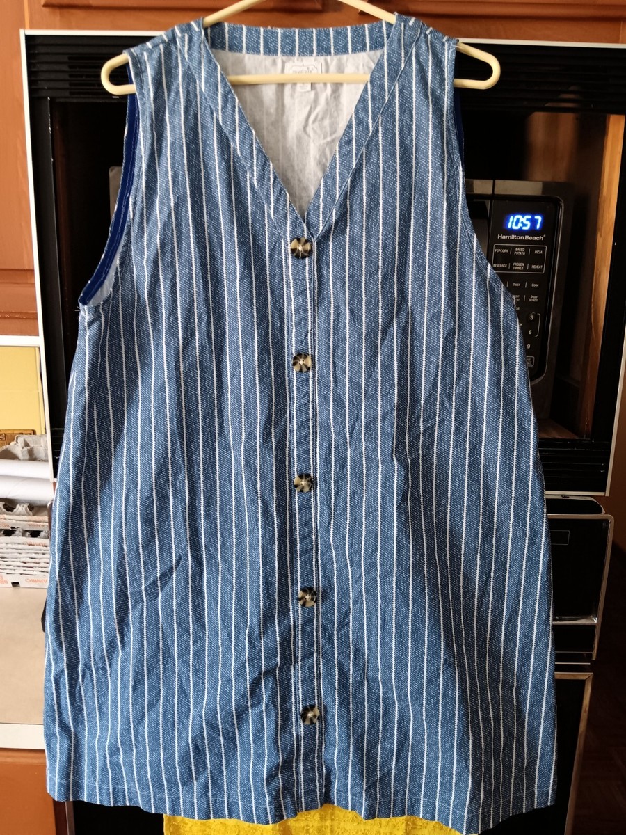 Robe Sans Manches Mudpie Bleu Royal à Motifs Marine Sur Fond Blanc – Taille Lg (12-14), Occasion Très Bon état