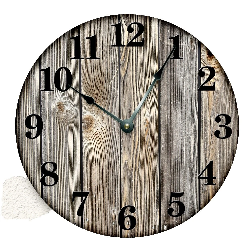 Wooden Country White Wall Clocks