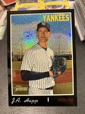 2019 Topps Heritage High Number Chrome Black Refractor /69 JA Happ #THC-547