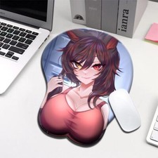 3D Anime Wrist Rest Ergonomic MousePad Silicone Wrist Rest Mouse Pad Cartoon Bre