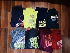 Boys Graphic Tees Tshirt Lot Of 8 - Size M 10/12 Champion, Under Armour, etc 