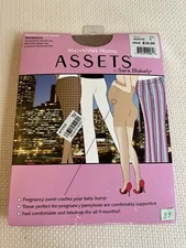 Marvelous Mama Assets By Sara Blakely Black Maternity Support Pantyhose Size 2