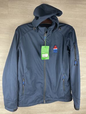 Hakro Blue Softshell TOS Jacket Size Large Detachable Hood NEW