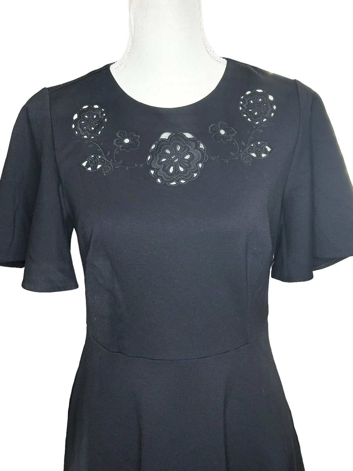 Abito ponte ricamato Kate Spade New York taglia 8 nuovo con etichette $298