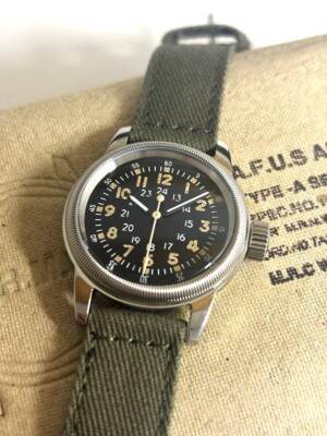 i*y様 M.R.M.W. Montre Roroi Military type Elgin Military Watch M.R.M.W. Montre Roroi TYPE A-17 Black Men's