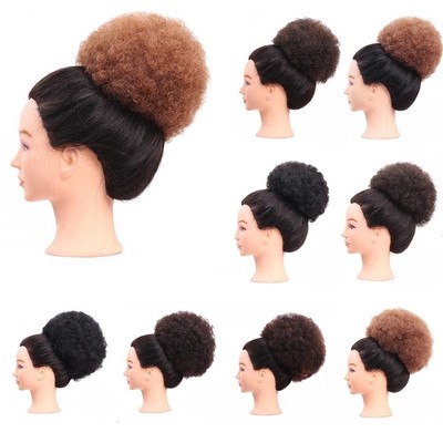 6 8 Afro Ponytail Puff Drawstring Wrap Synthetic Curly Hair Bun