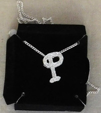 Initial P  Necklace  Avon  Dazzling Rhineston...