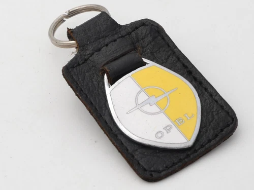 PORTE CLÉS ANCIEN ÉMAILLÉ - KEYCHAIN - AUTOMOBILE - OPEL - POLCO MADE IN BRITAIN