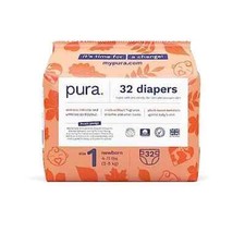 Pura Size 1 Eco-Friendly Diapers 4-11lbs Hypoallergenic, Soft Organic Cotto...