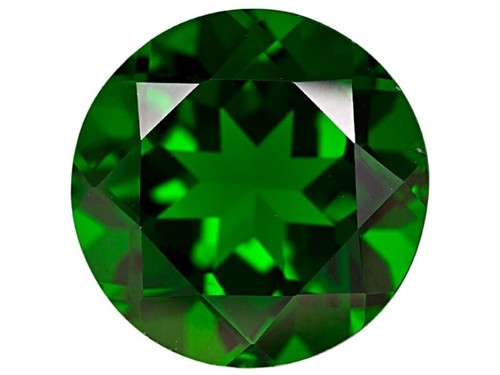 Lotto 50 pezzi pietre preziose sfuse verde vivo taglio tondo diopside cromo naturale 5 mm - Foto 1 di 4
