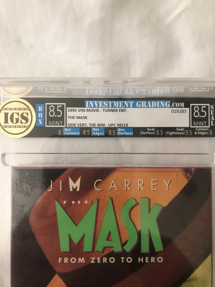 IGS GRADED 8.5 THE MASK VHS JIM CARREY TURNER HOUSE ENT WM!! 1ST PRINT ! - Image 3 of 4