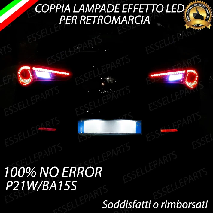 ELM COPPIA LUCI RETROMARCIA EFFETTO LED P21W BA15S NO ERROR PER ALFA ROMEO GIULIETTA