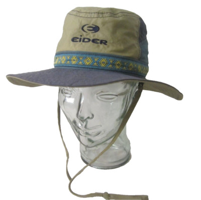 Eider Bucket Hat Men's Small Fisherman Boonie Hunting 3'' Brim Khaki Chin Strap
