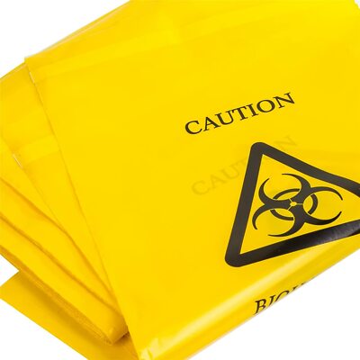 Gelbe Klinikabfallsäcke - Bio Gefahr Verbrennung Medizinisches Material Tätowierung