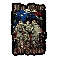 No One Gets Left Behind Bumper Sticker Military Vinyl Soldier Decal 5"