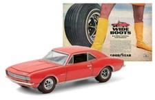 GREENLIGHT 1:64 Goodyear Vintage Ad Cars - 1967 Chevrolet Camaro Model 30195-5C1