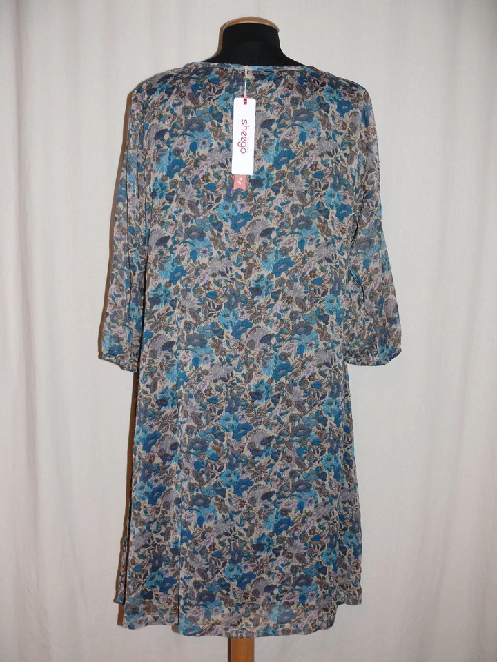 SHEEGO new style geblümtes Chiffon Sommerkleid Kleid Blümchenprint NEU - Bild 4 von 4