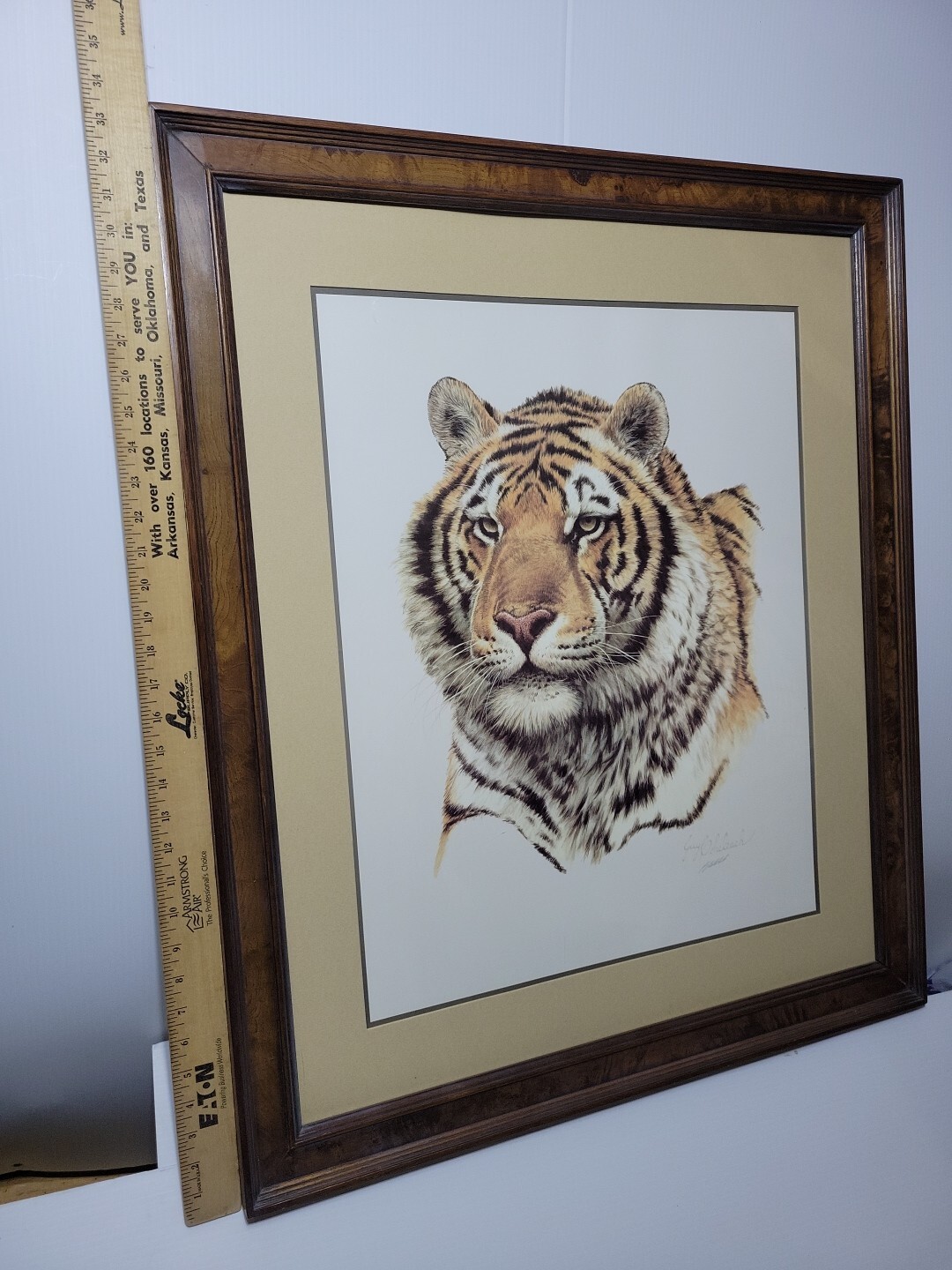 Mint GUY COHELEACH SIBERIAN HUNTER Tiger Framed Print Lithograph Signed