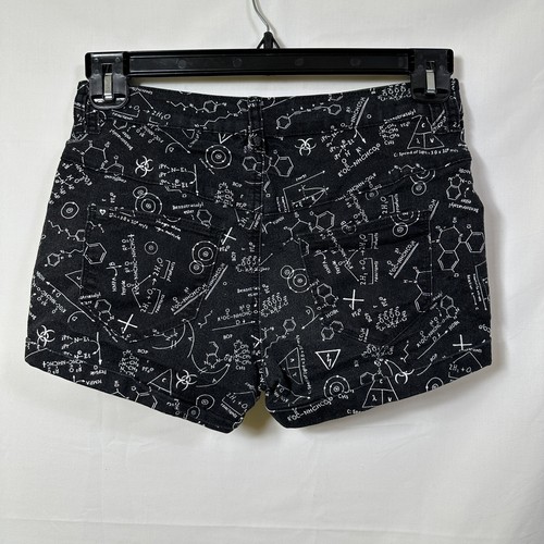 Blackheart Science Print V-Stitch Shorts Size 7 Hot Topic Nerdcore Mad Scientist - Picture 3 of 11