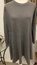 0-1 Zara Trafaluc Gray Cotton Lowered Shoulder Tunic/Dress, size S