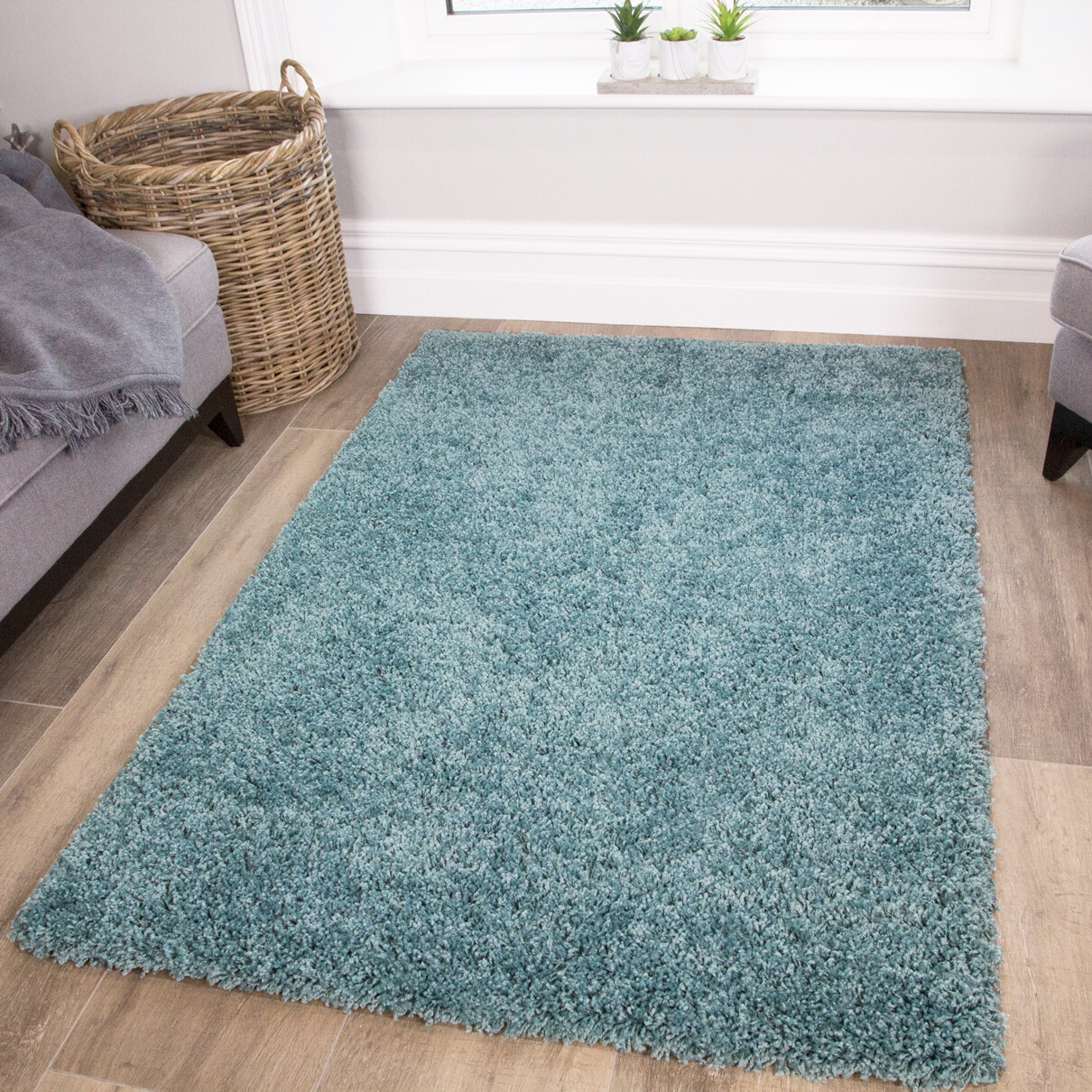 Blue Carpet Runners Duck Egg Shaggy Rugs Long Narrow Hallway Runner