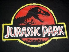 New Womens Jurassic Park Paint Style T Rex Dinosaur Logo Shirt Jurassic World