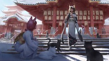Landscape fantasy art women asian architecture Custom Gaming Mat Desk